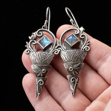 Load image into Gallery viewer, Midnight Garden Armor Earrings