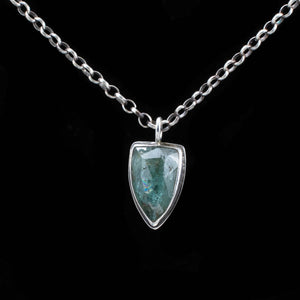 Emerald Kyanite Dainty Pendant