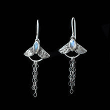 Load image into Gallery viewer, Labradorite Moth Earrings