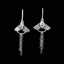 Load image into Gallery viewer, Labradorite Moth Earrings