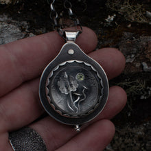 Load image into Gallery viewer, Bloodroot Magnifying Glass Locket - Rumination Jewelry