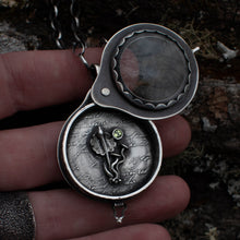 Load image into Gallery viewer, Bloodroot Magnifying Glass Locket - Rumination Jewelry